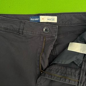 Dusty blue high rise wide leg pants